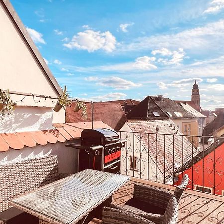 Zentrales Turm-Apt Mit Terrasse Amberg Extérieur photo