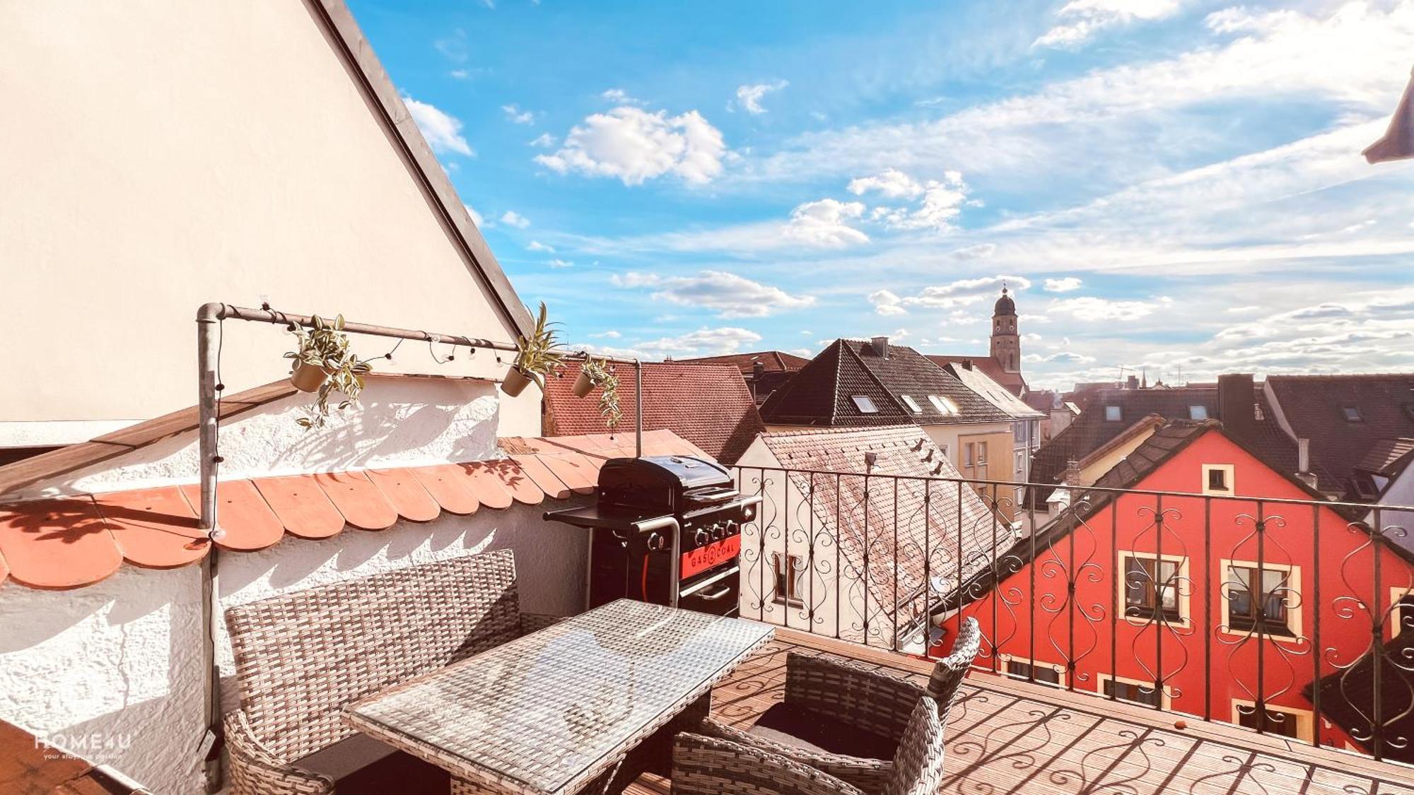 Zentrales Turm-Apt Mit Terrasse Amberg Extérieur photo